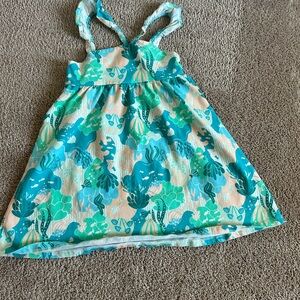 Kids Aqua and Peach Sleeveless Top